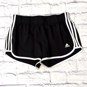 Adidas Black and White Running Shorts Climalite Lined Interior Size Medium
